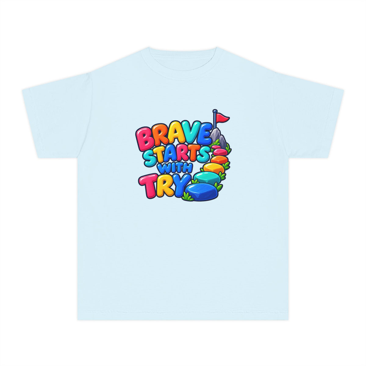 🏔️ Brave Starts With Try Youth Tee