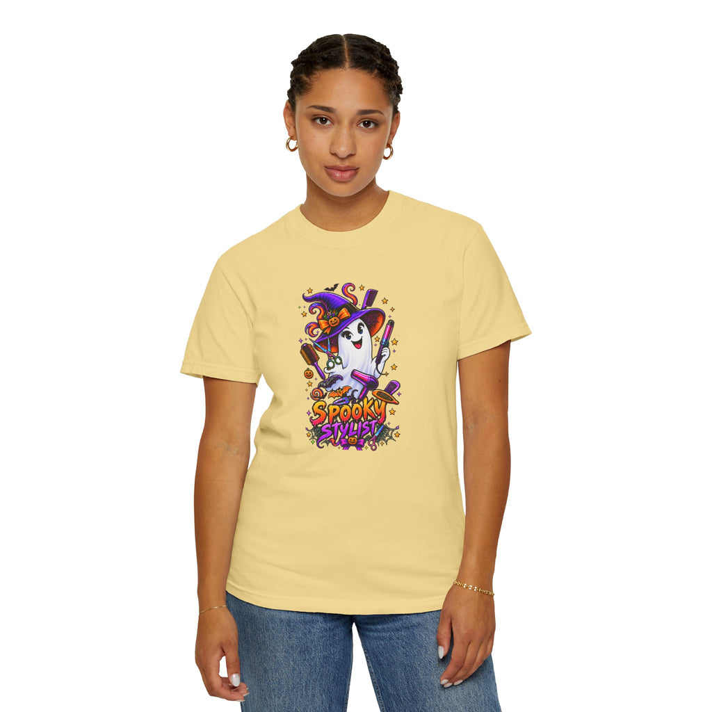 Spooky Stylist Halloween Tee – Adult Unisex Beauty Salon Party Shirt