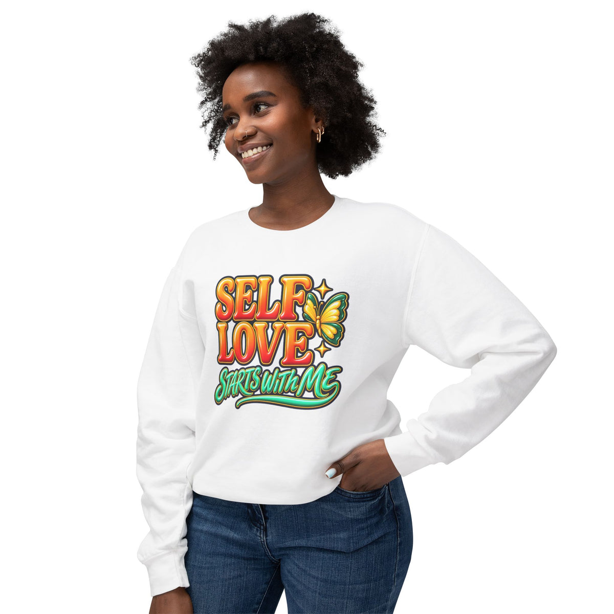 Self Love Starts With Me Crewneck Sweatshirt