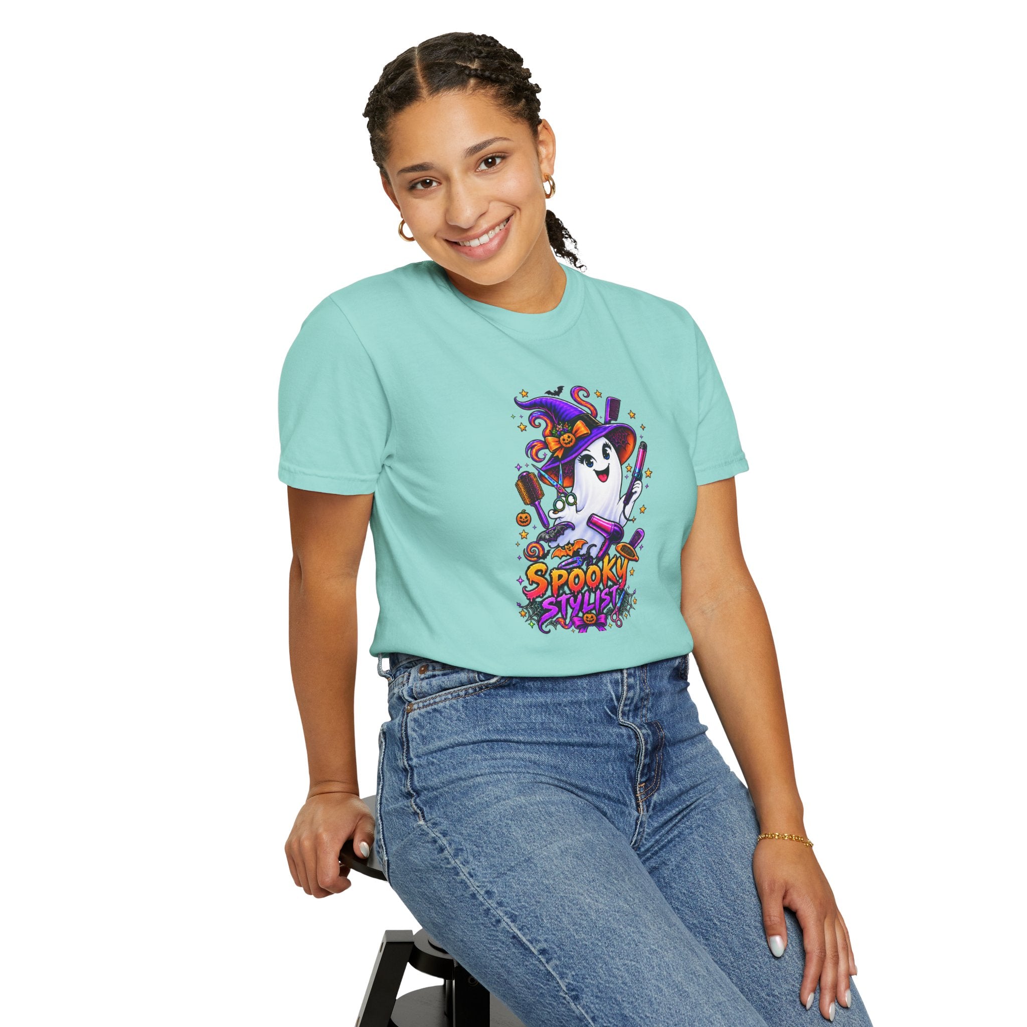 Spooky Stylist Halloween Tee – Adult Unisex Beauty Salon Party Shirt