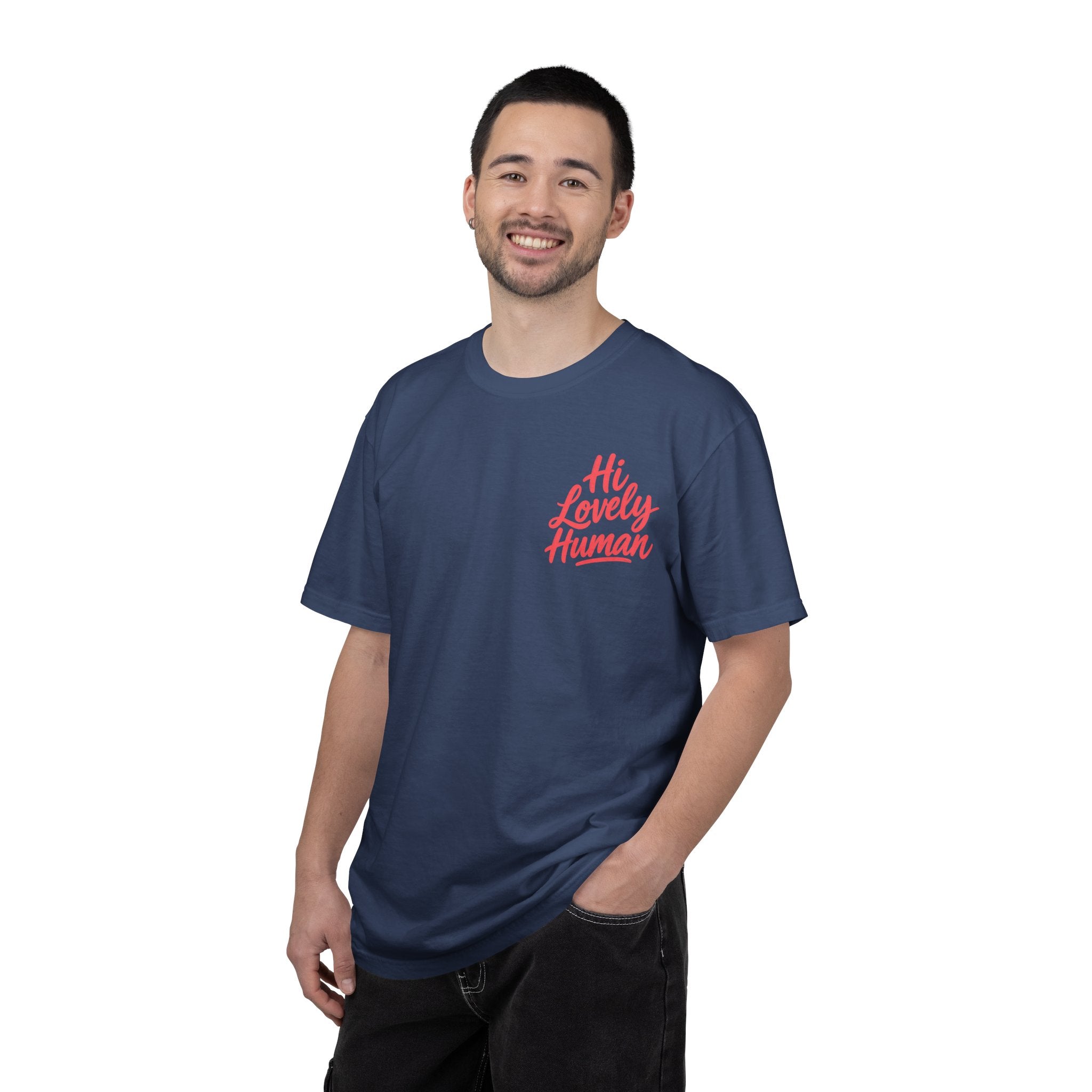 Hi Lovely Human Navy Garment-Dyed Comfort Colors® T-Shirt