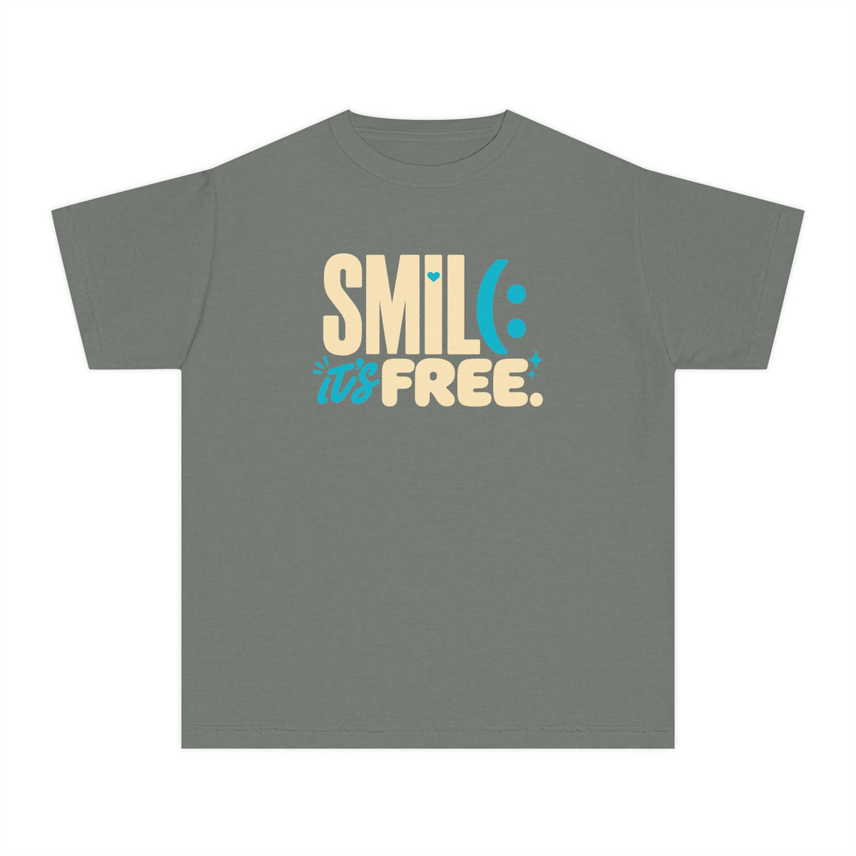 SMILE IT’S FREE! Youth Garment-Dyed Tee