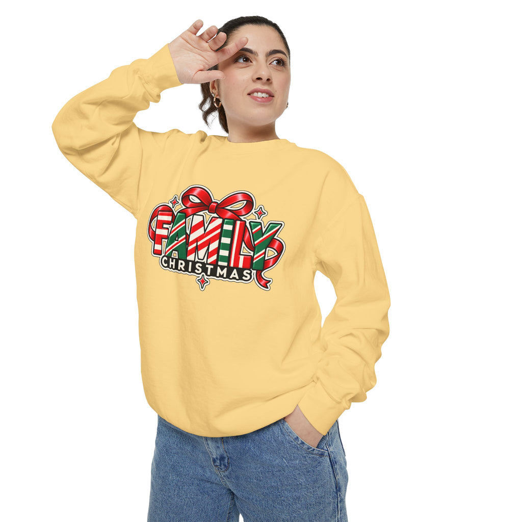 Family Christmas Candy Cane Holiday Sweatshirt