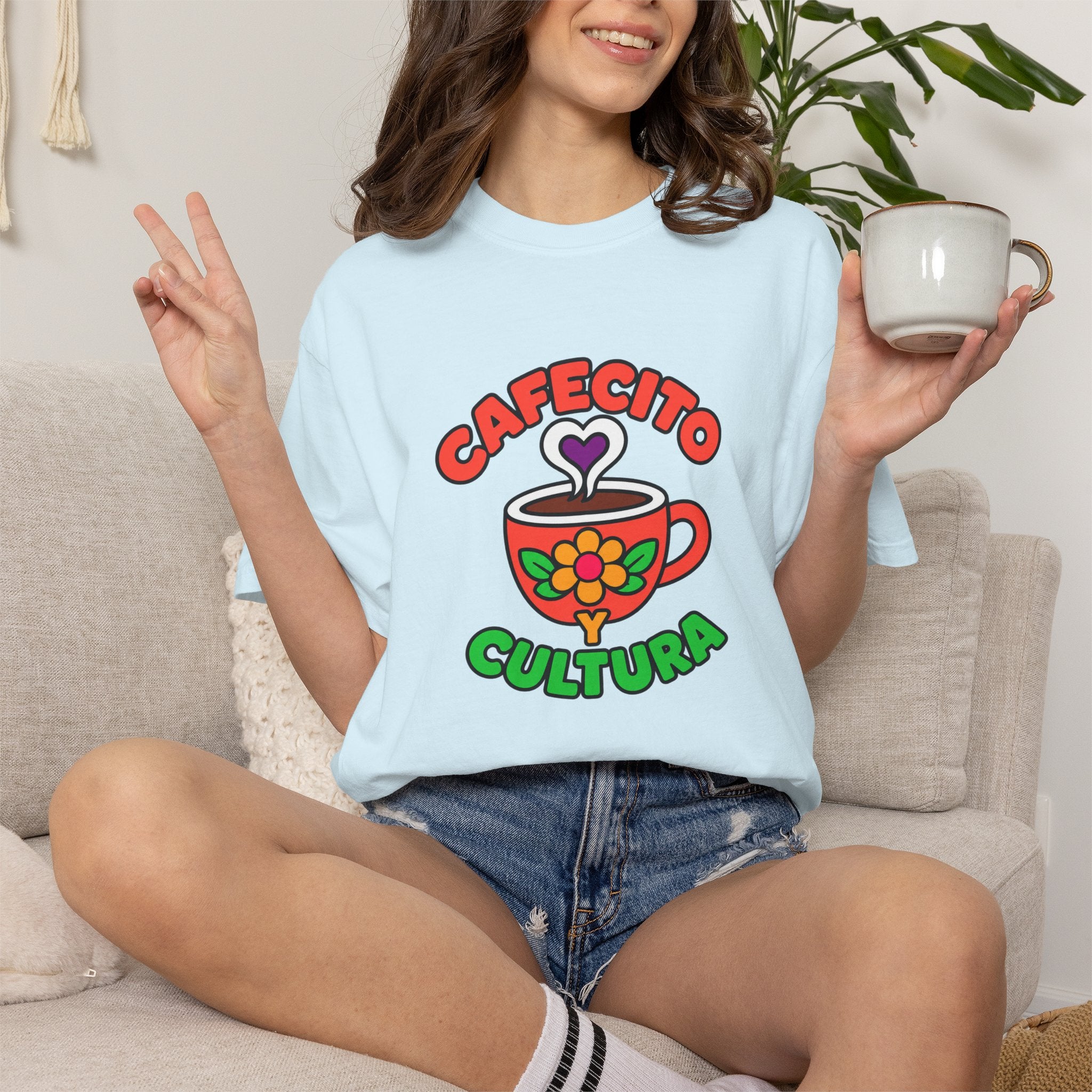 Cafecito Y Cultura Heavyweight Tee ☕🌼