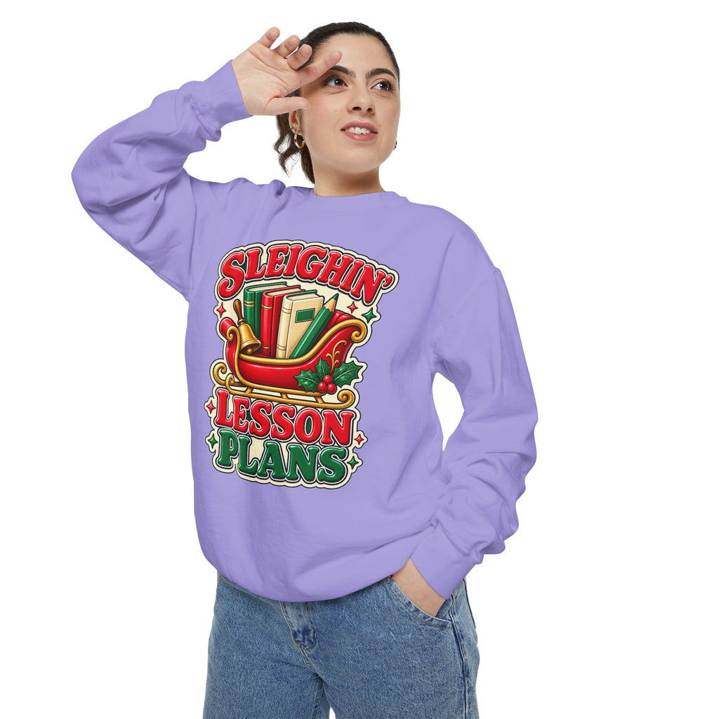 Sleighin’ Lesson Plans Christmas Teacher Sweatshirt