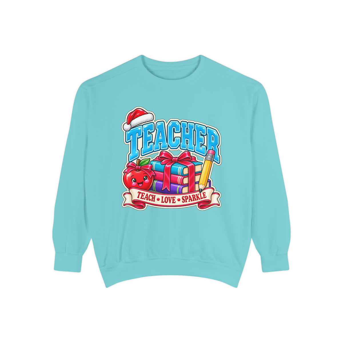 Teach • Love • Sparkle Christmas Teacher Sweatshirt