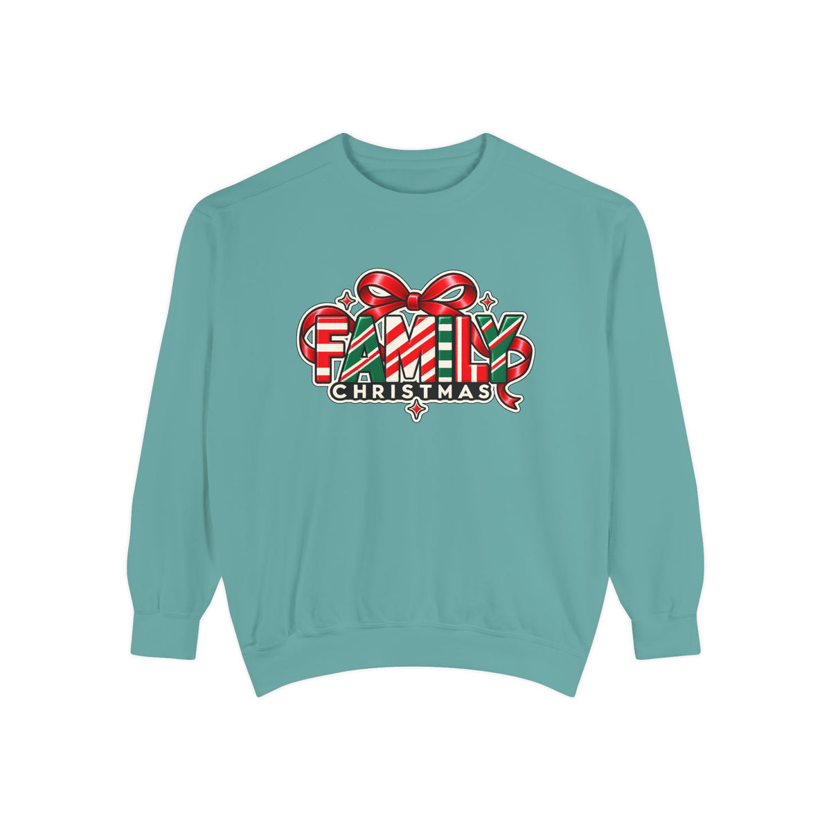 Family Christmas Candy Cane Holiday Sweatshirt