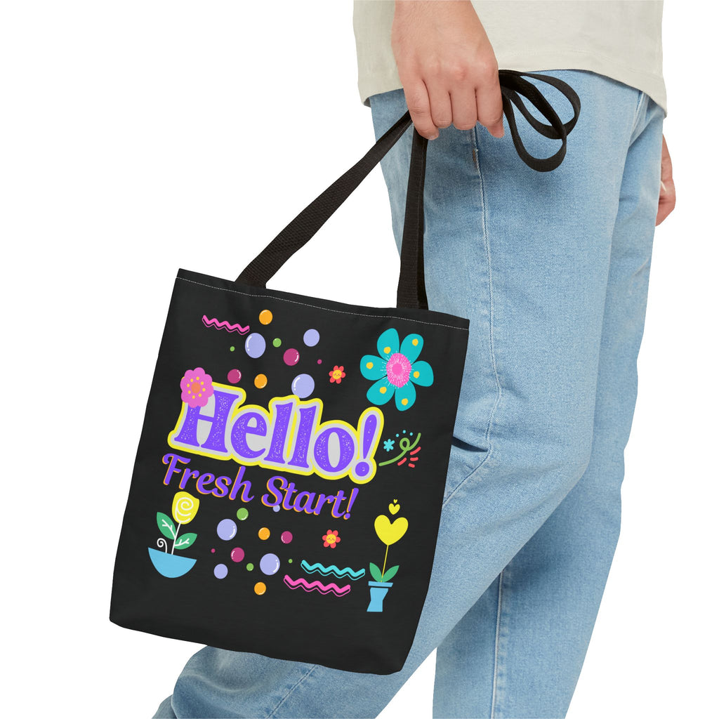 Hello Fresh Start / You've Got This" Retro Two-Sided Tote Bag