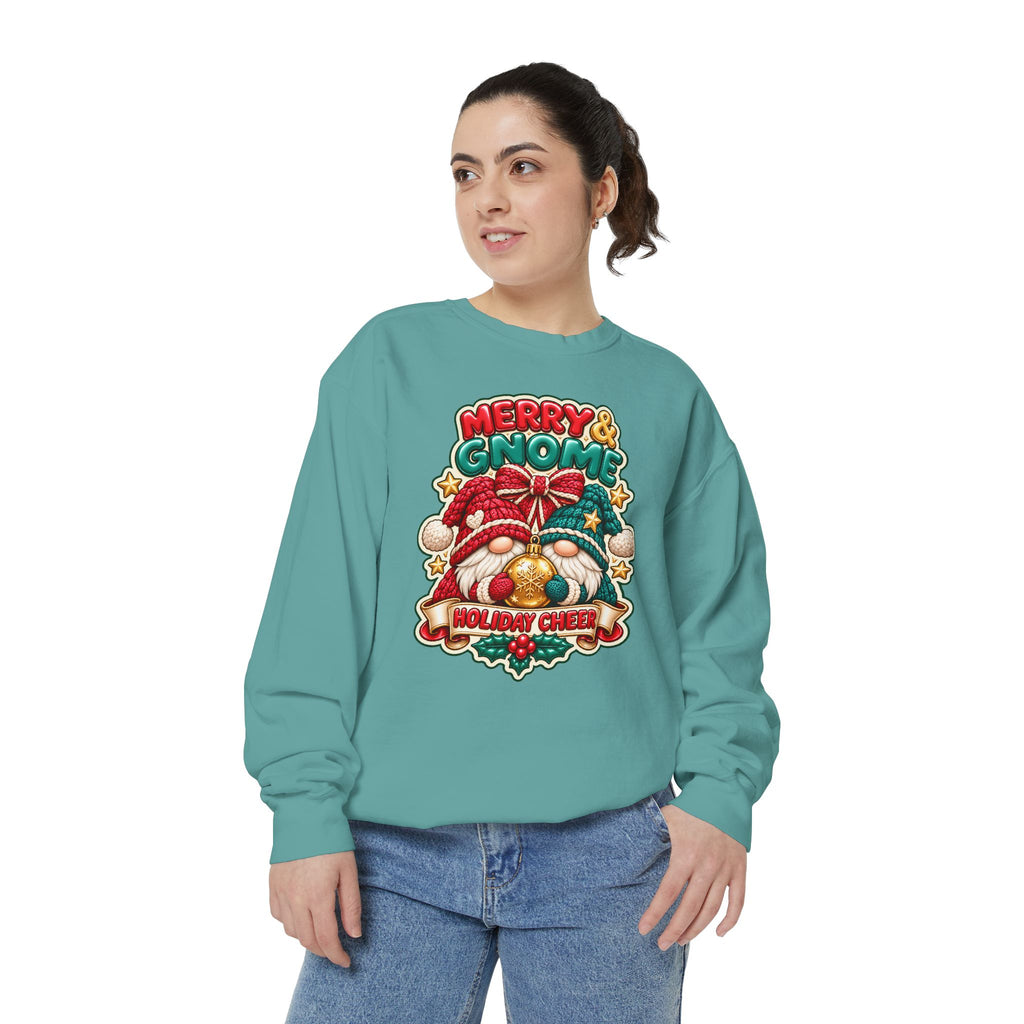 Merry and Gnome Holiday Cheer Sweatshirt — Cute Christmas Design