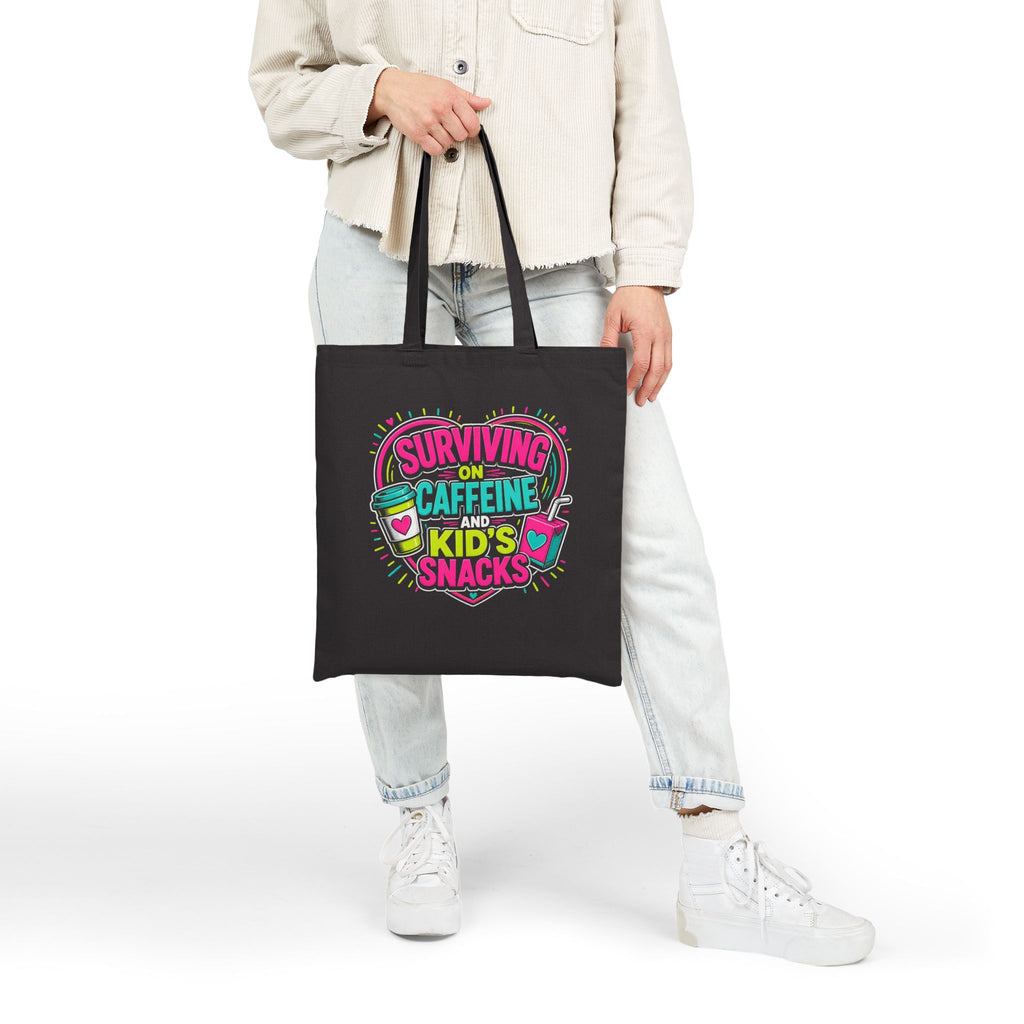 Surviving on Caffeine and Kid's Snacks - Canvas Tote Bag
