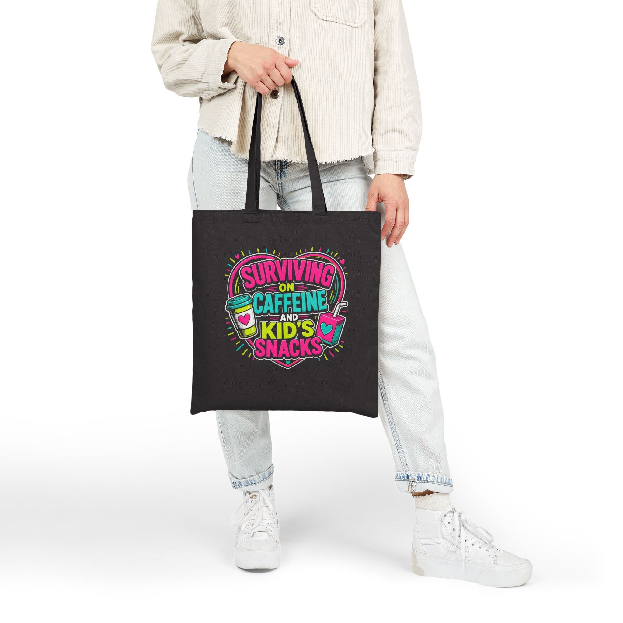 Surviving on Caffeine and Kid's Snacks - Canvas Tote Bag