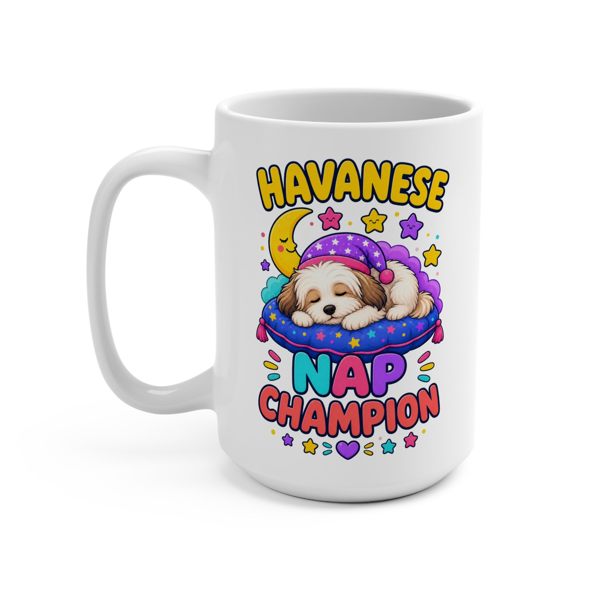 Havanese Nap Champion Mug - Cute Sleeping Dog Coffee Cup - Funny Havanese Owner and Dog Lover Gift