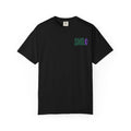 SMIL(: IT’S FREE. Green & Purple Front-and-Back Garment-Dyed Tee