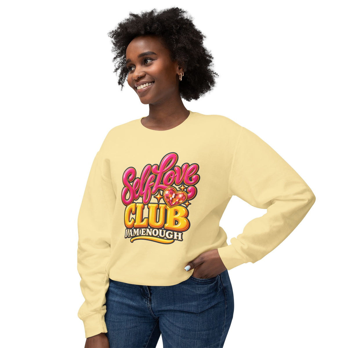 Self-Love Club Sweatshirt — I Am Enough Cozy Crewneck 💖✨