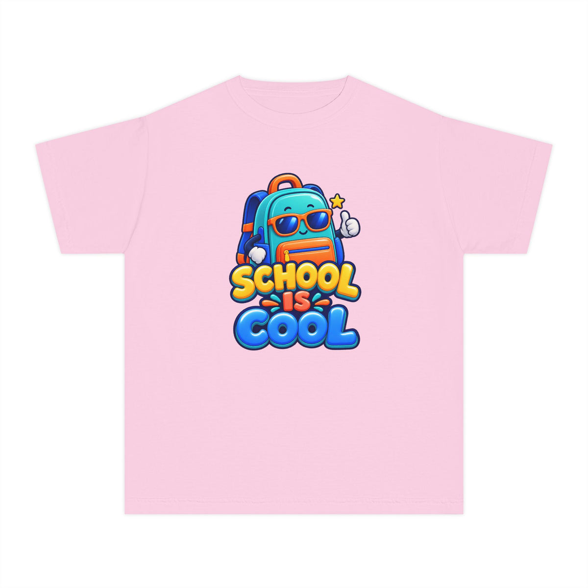 🎒 School Is Cool Backpack Cartoon Kids Tee