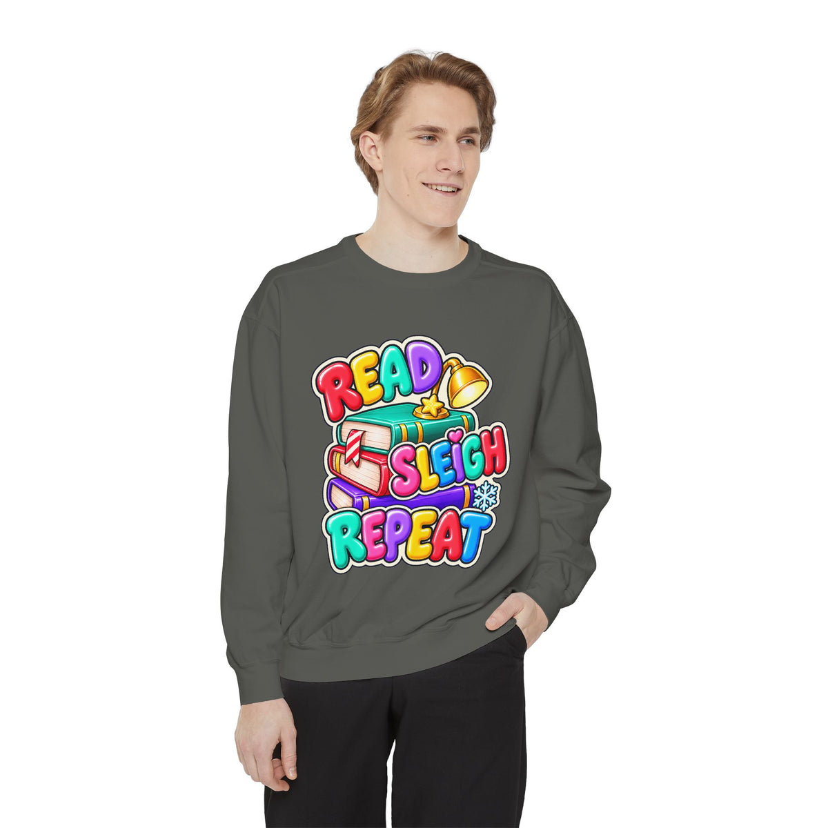 Read, Sleigh, Repeat Christmas Sweatshirt 📚🔔❄️