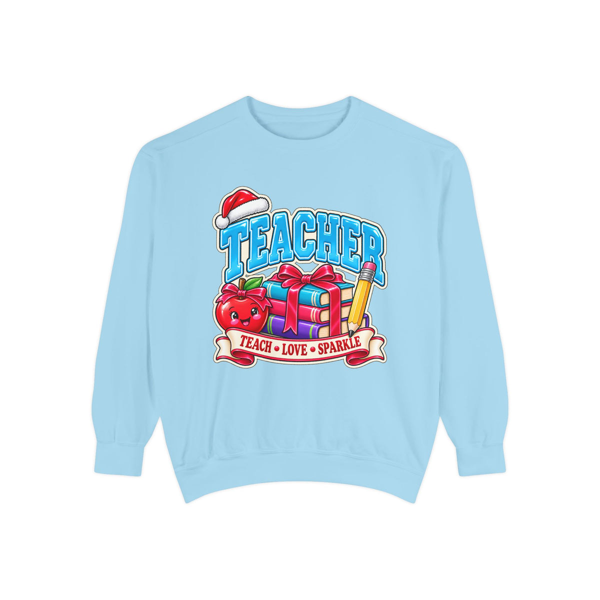 Teach • Love • Sparkle Christmas Teacher Sweatshirt