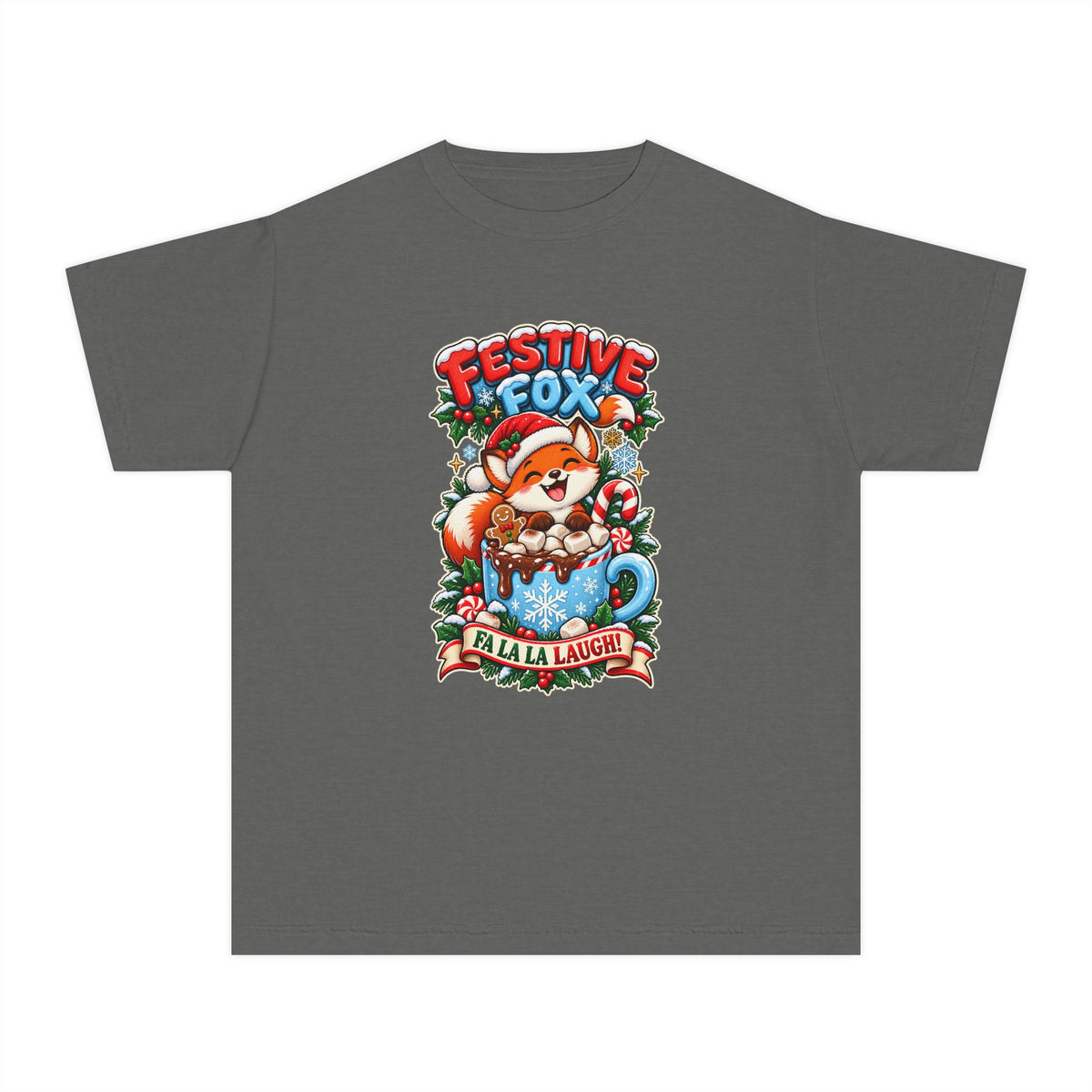 Festive Fox “Fala La Laugh!” Youth Christmas Tee