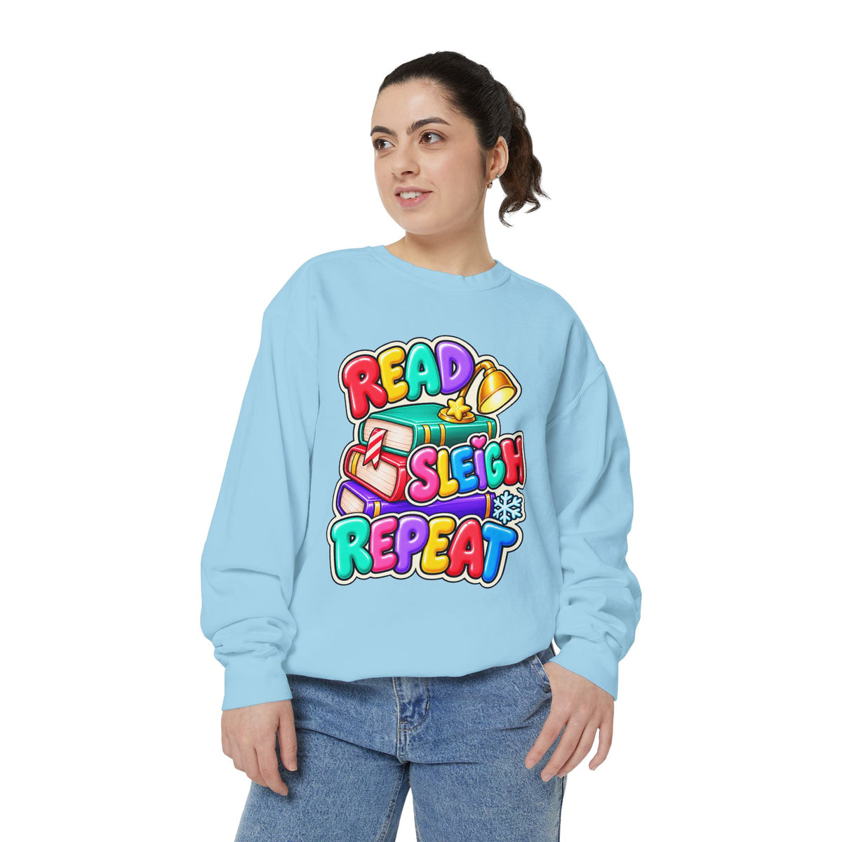 Read, Sleigh, Repeat Christmas Sweatshirt 📚🔔❄️