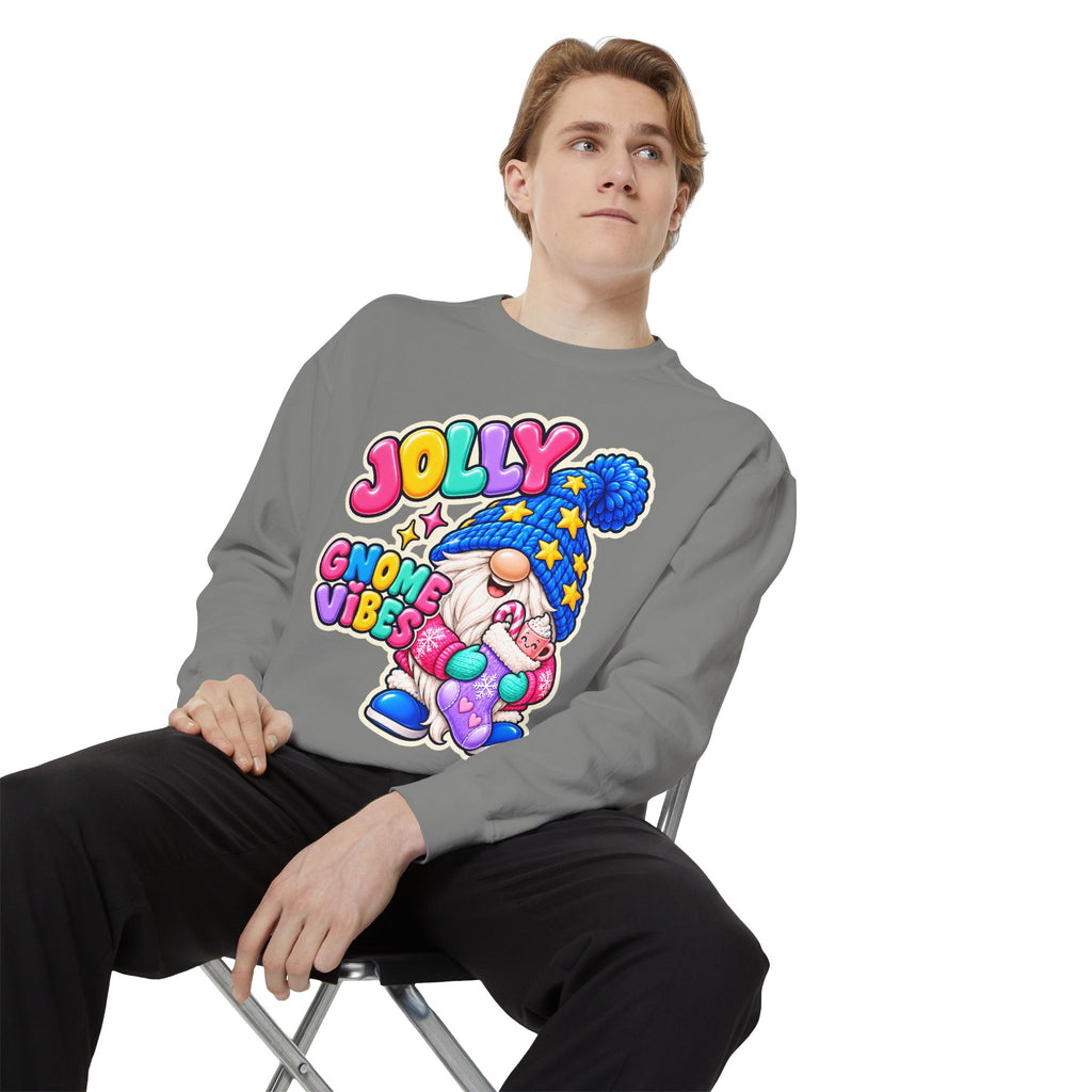 Jolly Gnome Vibes Christmas Sweatshirt