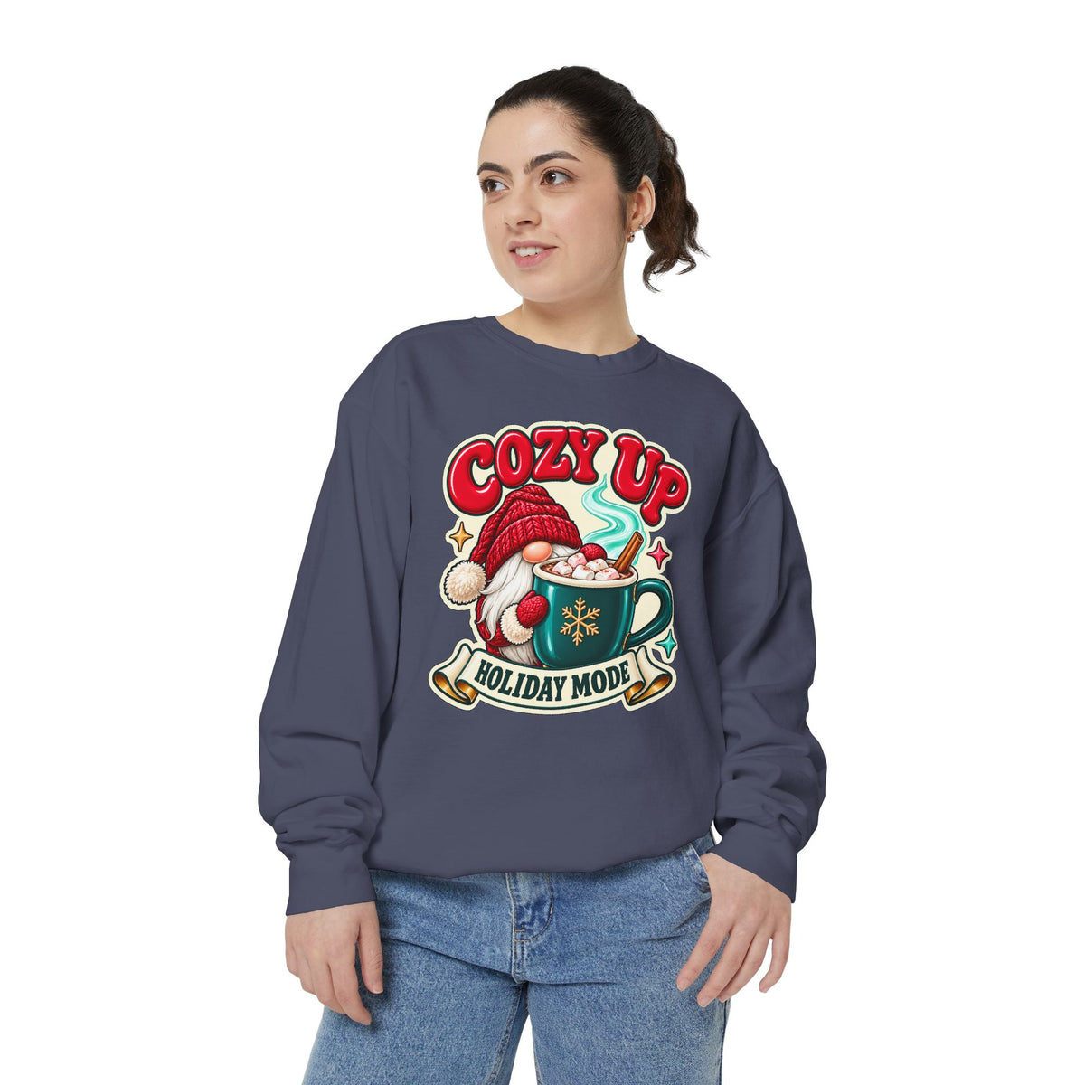 Cozy Up Christmas Mode Gnome Cocoa Sweatshirt