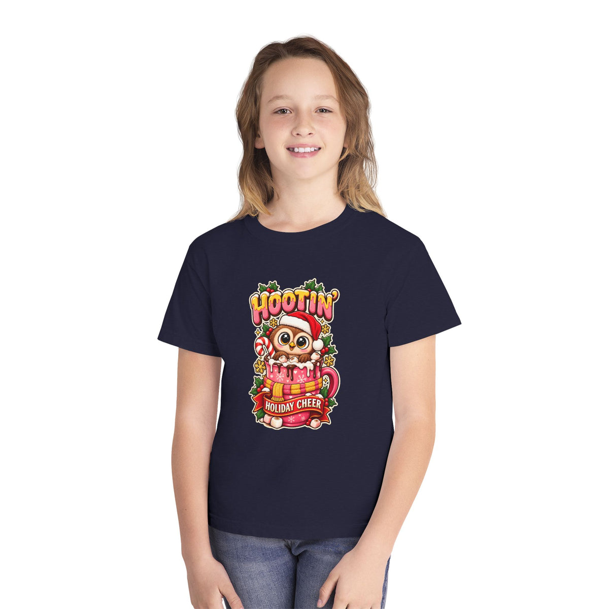 Hootin’ Christmas Cheer Youth Tee