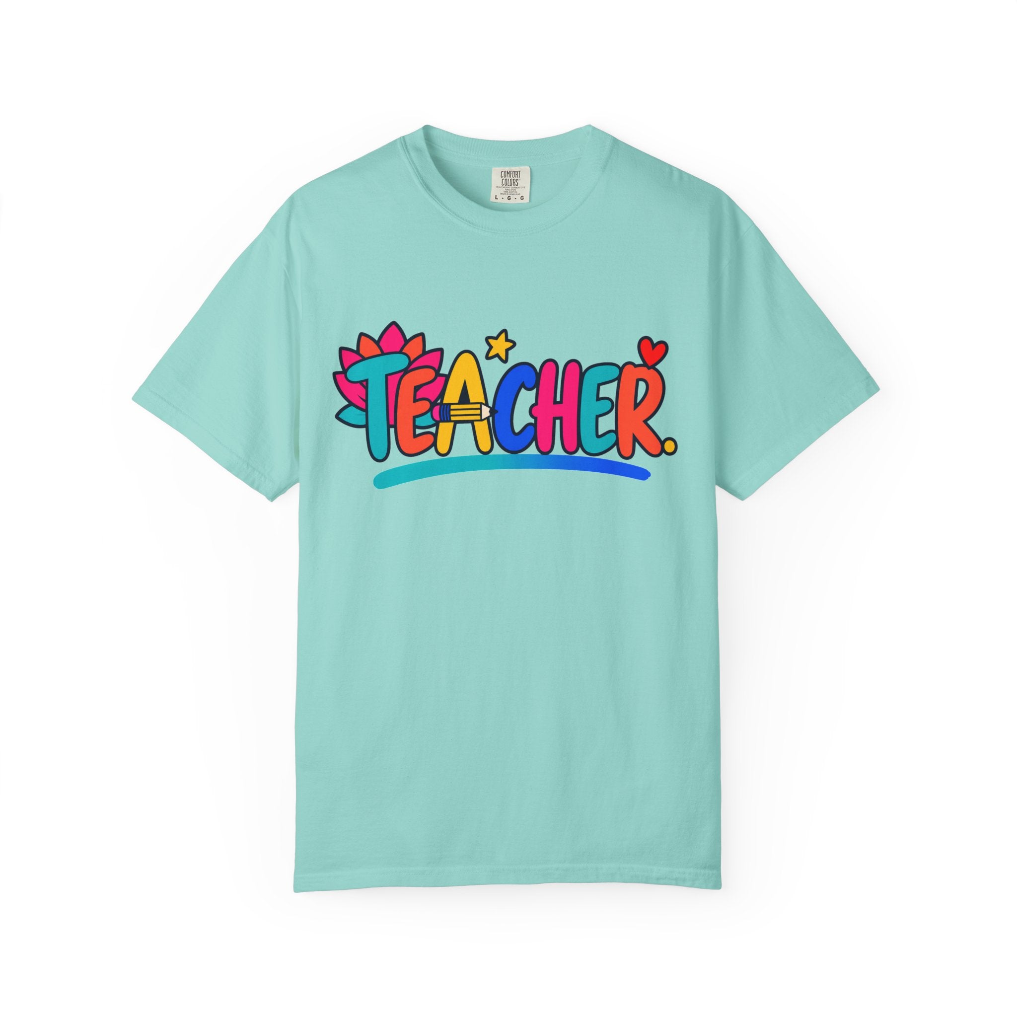 Colorful Teacher Comfort Colors® Heavyweight Tee 🍎✏️