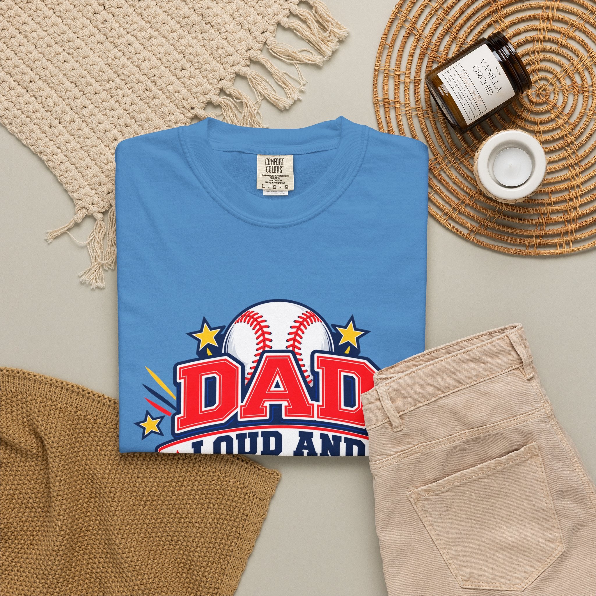 Baseball Dad Loud and Proud Comfort Colors® Tee ⚾️⭐