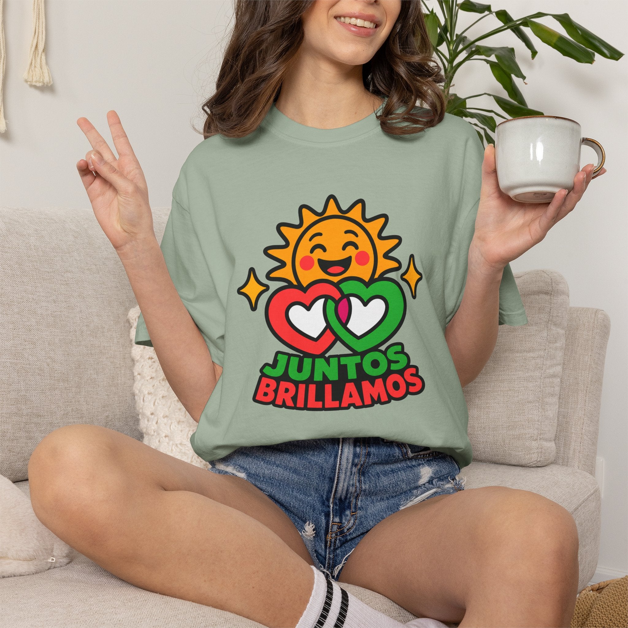 Juntos Brillamos Latino Heritage Heavyweight Tee ☀️❤️