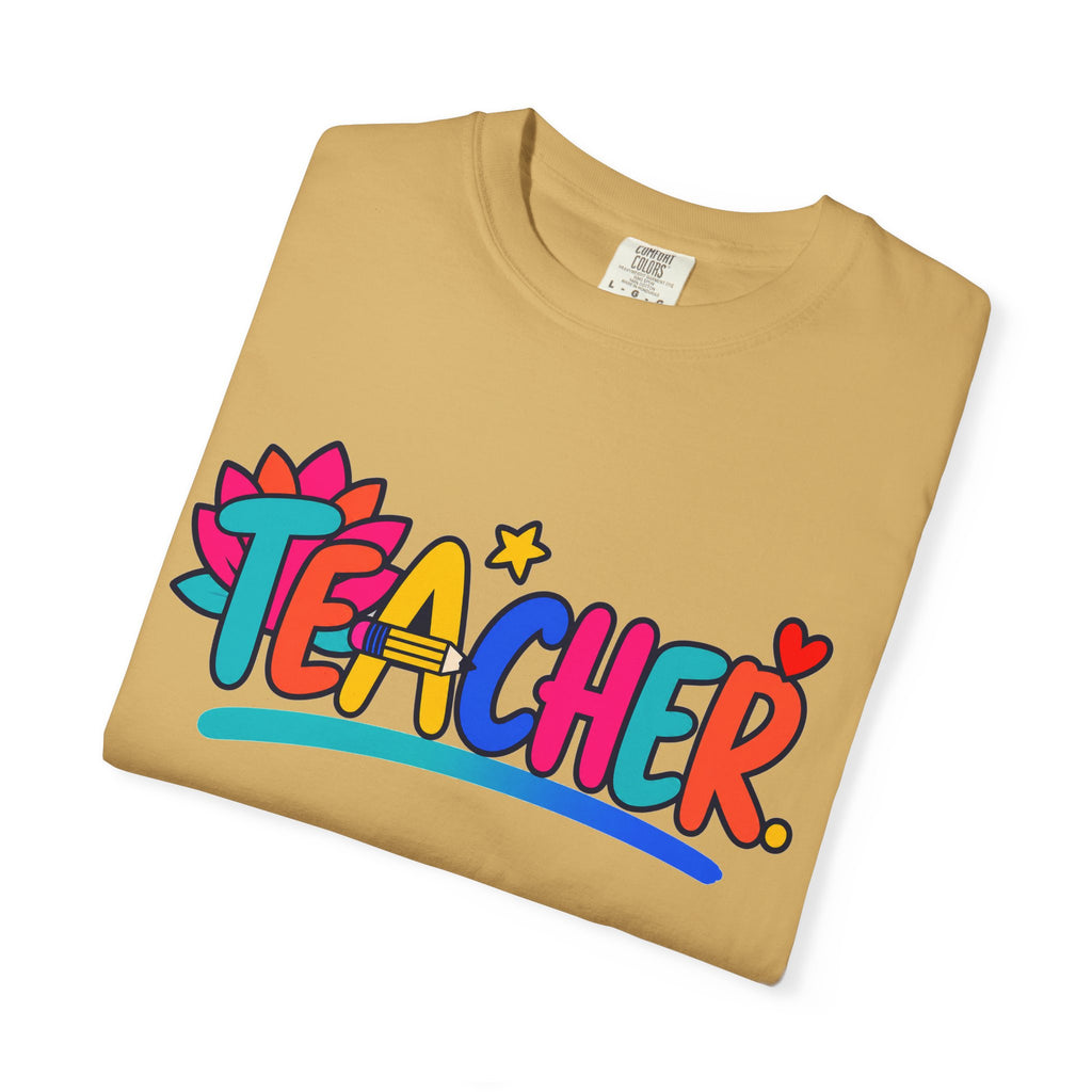 Colorful Teacher Comfort Colors® Heavyweight Tee 🍎✏️