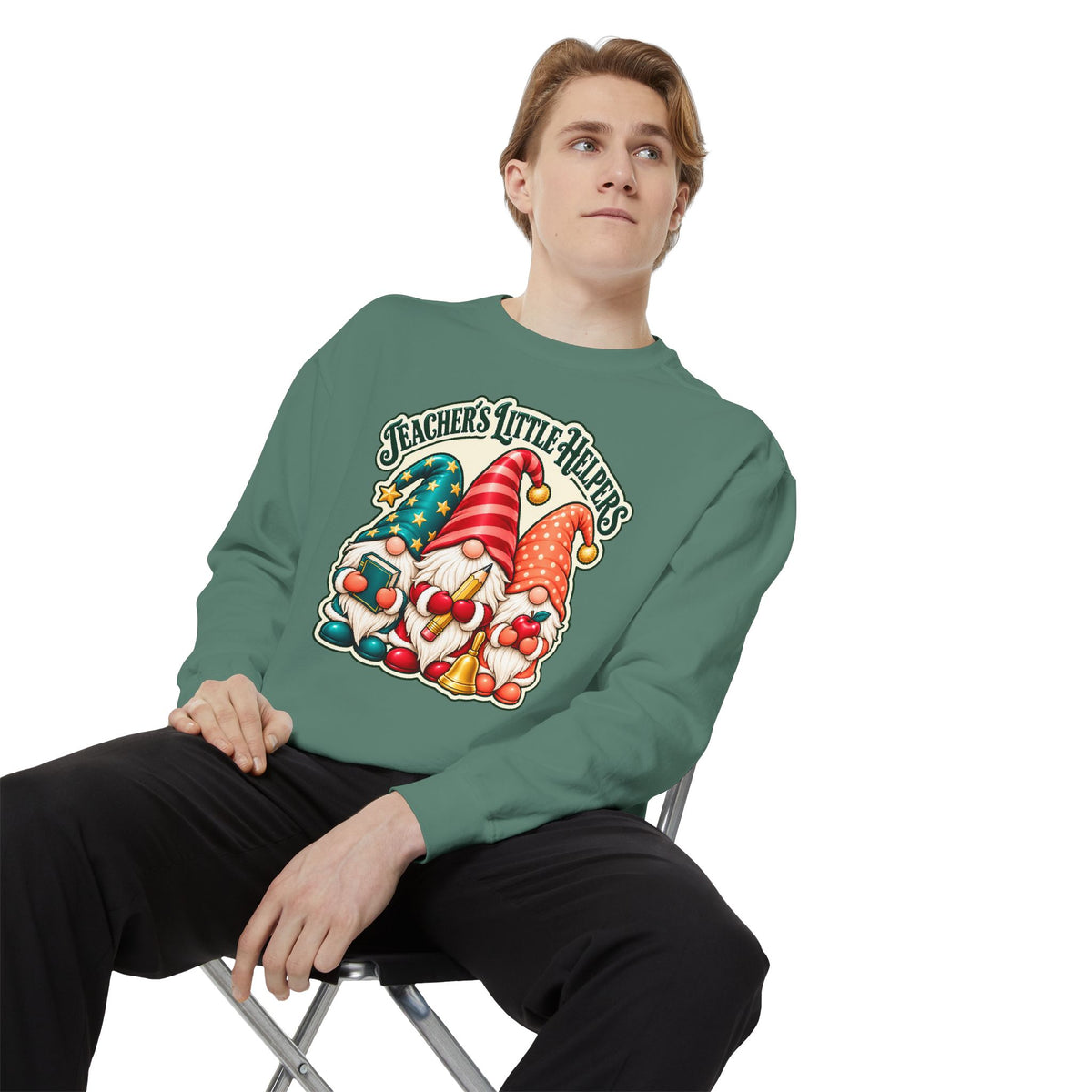 Teachers Little Helpers Gnome Christmas Sweatshirt