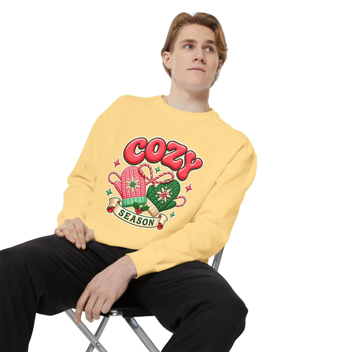 Cozy Season Christmas Sweatshirt 🧤🎄☕️