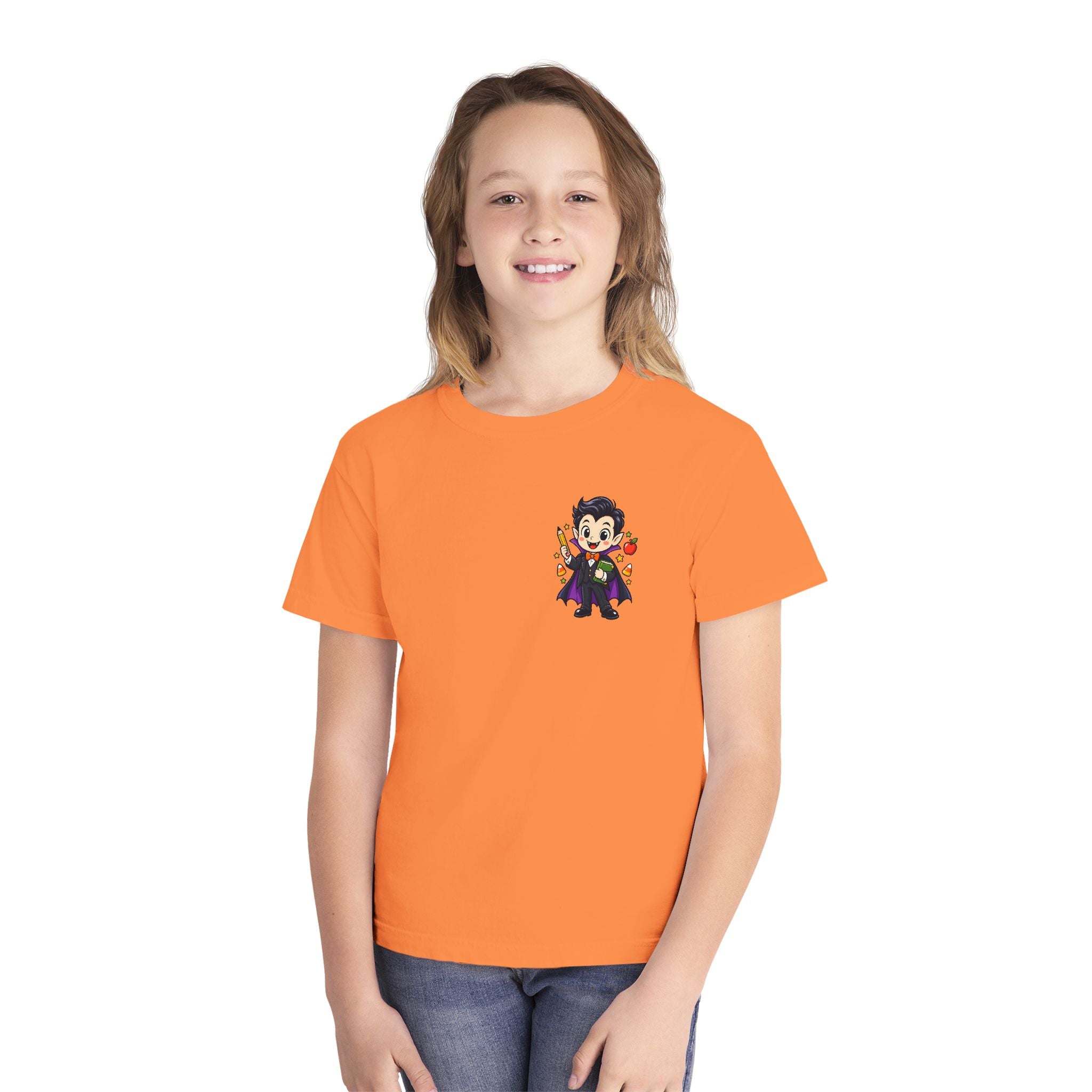 Vampire Trick-or-Treat Kids Tee — Cute Cartoon Vampire Halloween Shirt