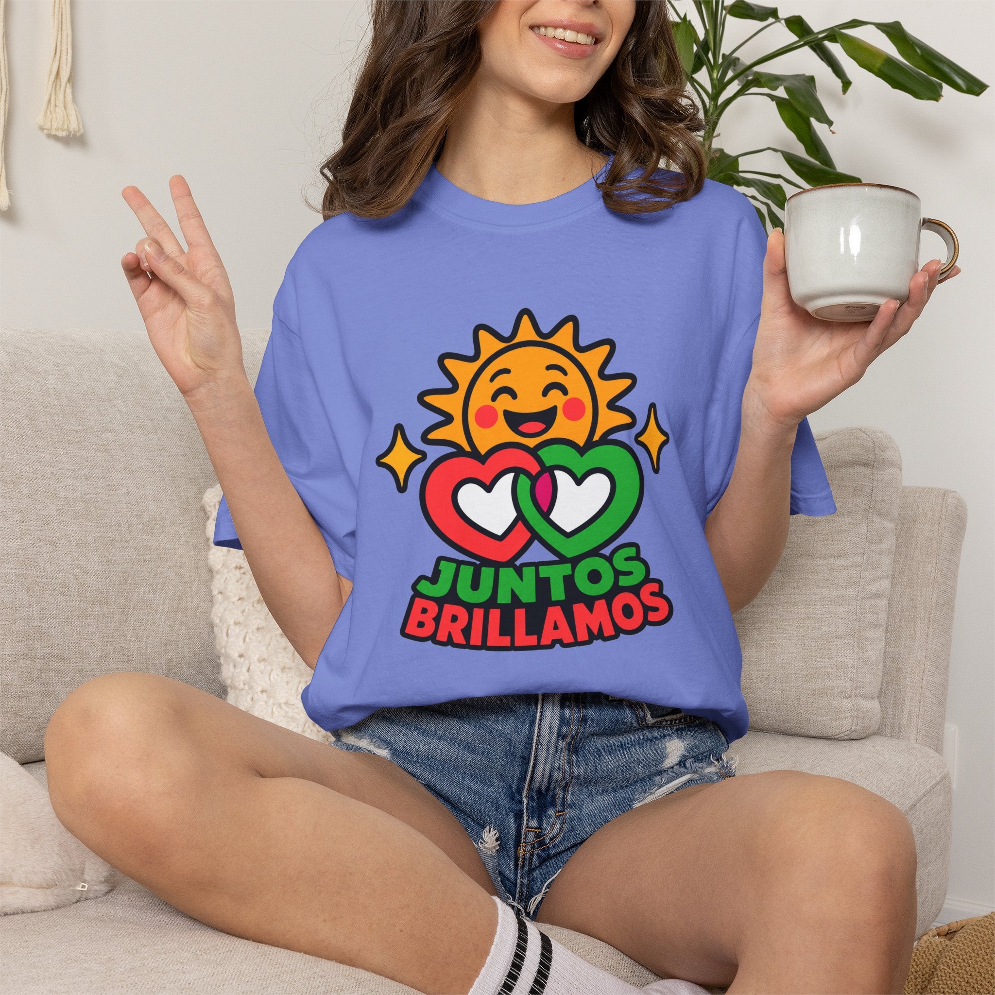 Juntos Brillamos Latino Heritage Heavyweight Tee ☀️❤️