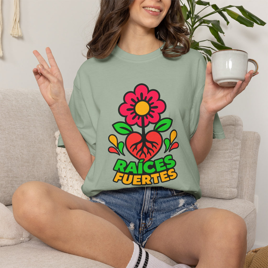 Raíces Fuertes Latino Heritage Heavyweight Tee 🌺❤️