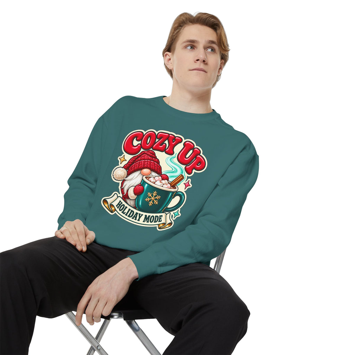 Cozy Up Christmas Mode Gnome Cocoa Sweatshirt