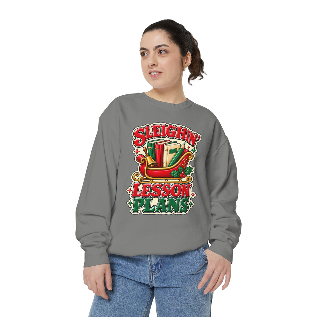 Sleighin’ Lesson Plans Christmas Teacher Sweatshirt