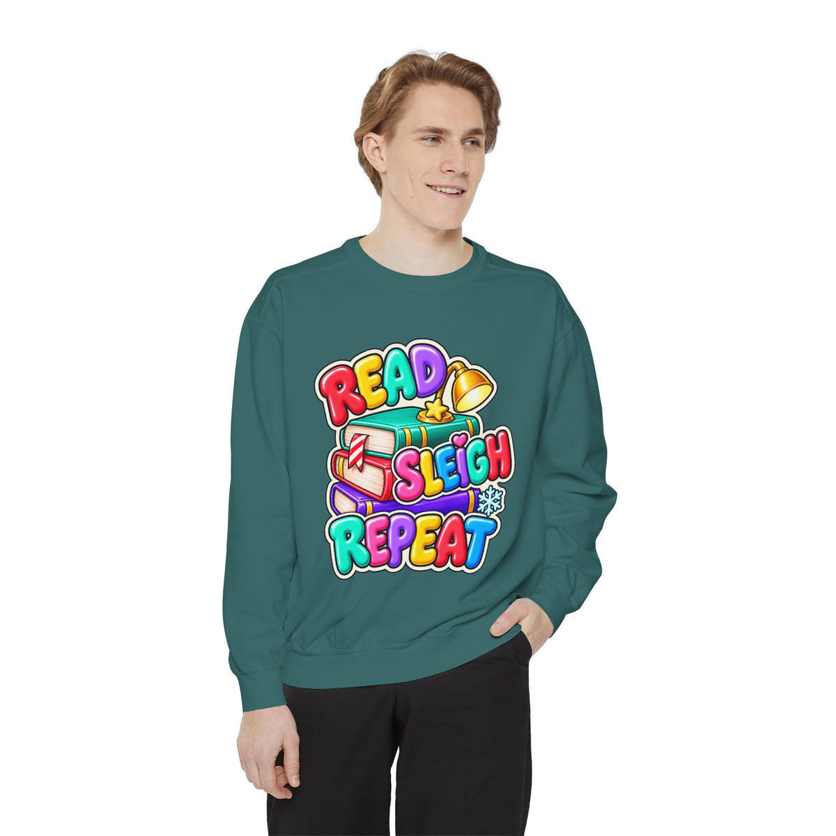 Read, Sleigh, Repeat Christmas Sweatshirt 📚🔔❄️
