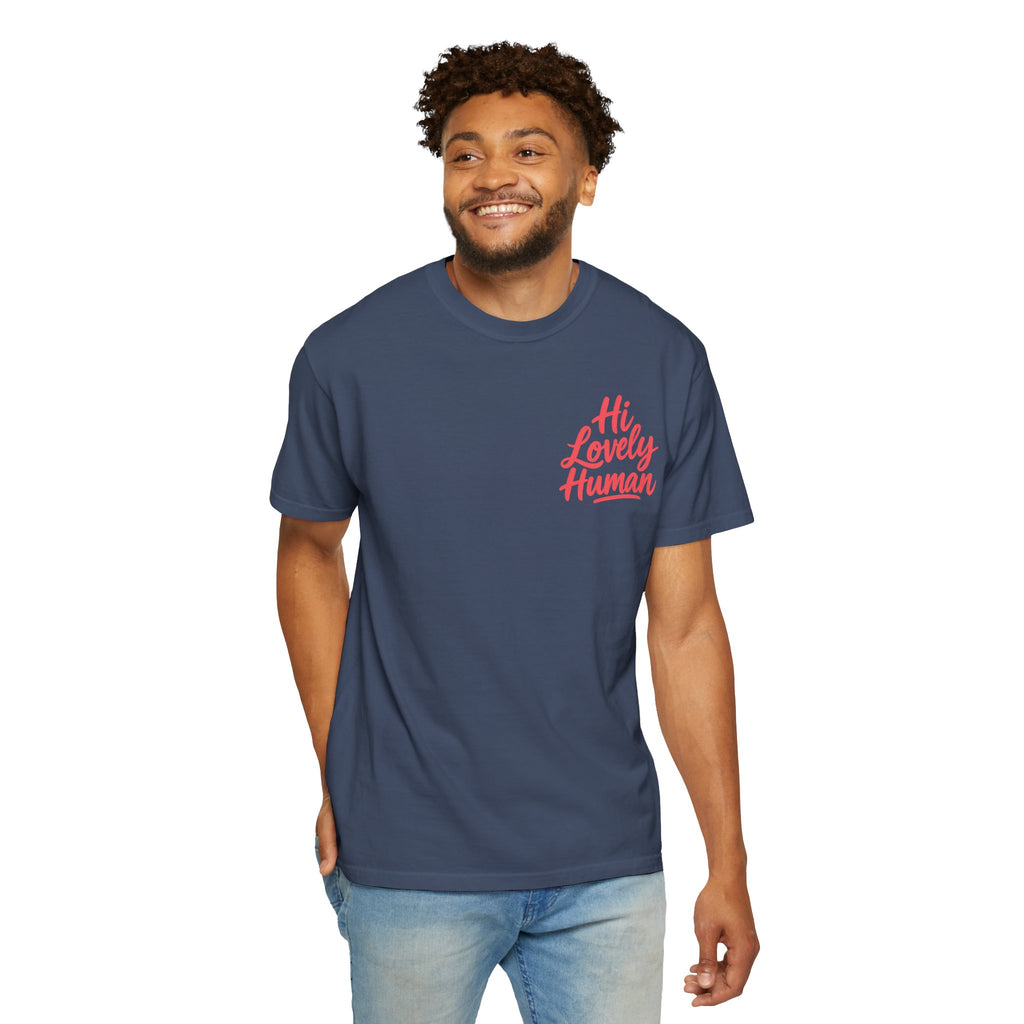 Hi Lovely Human Navy Garment-Dyed Comfort Colors® T-Shirt