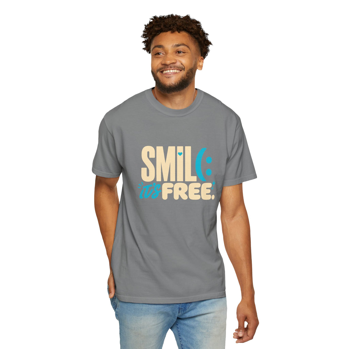 SMIL(: It’s Free Garment-Dyed Graphic Tee