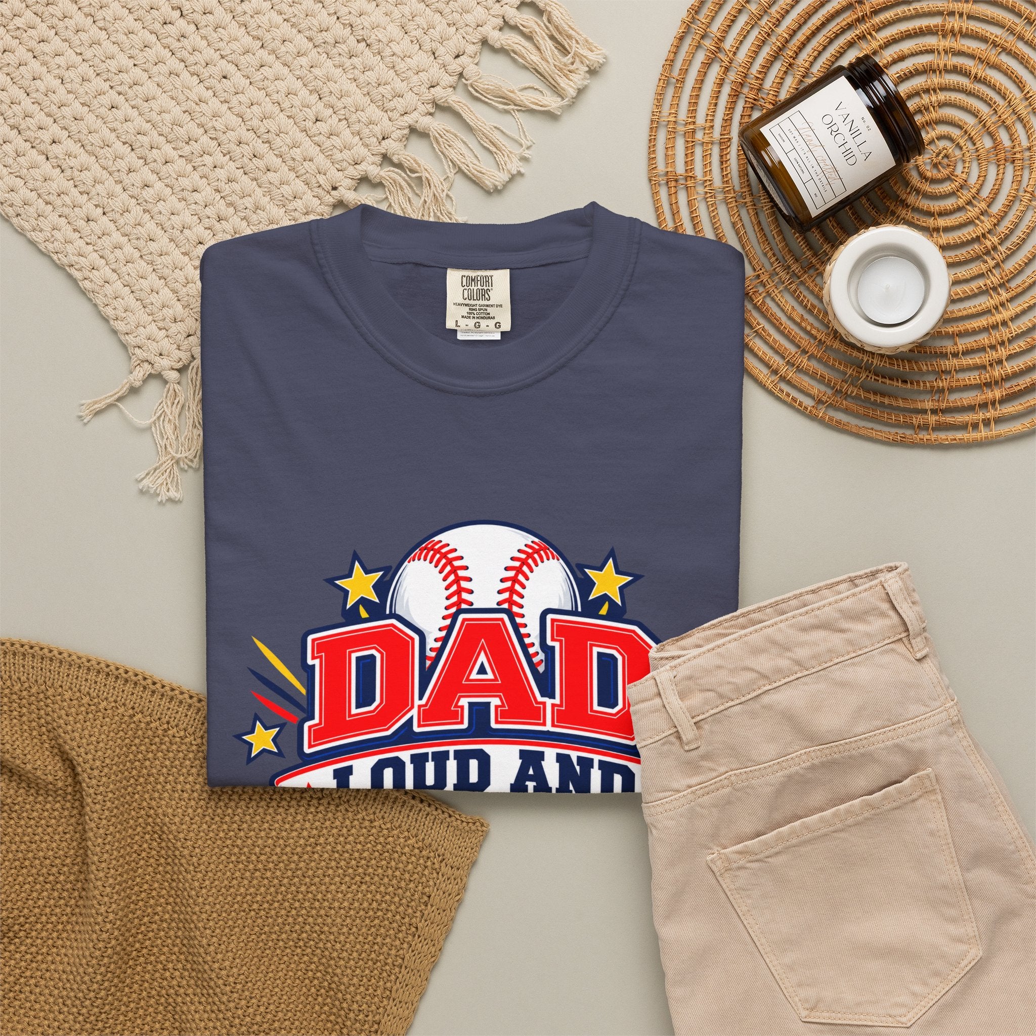 Baseball Dad Loud and Proud Comfort Colors® Tee ⚾️⭐