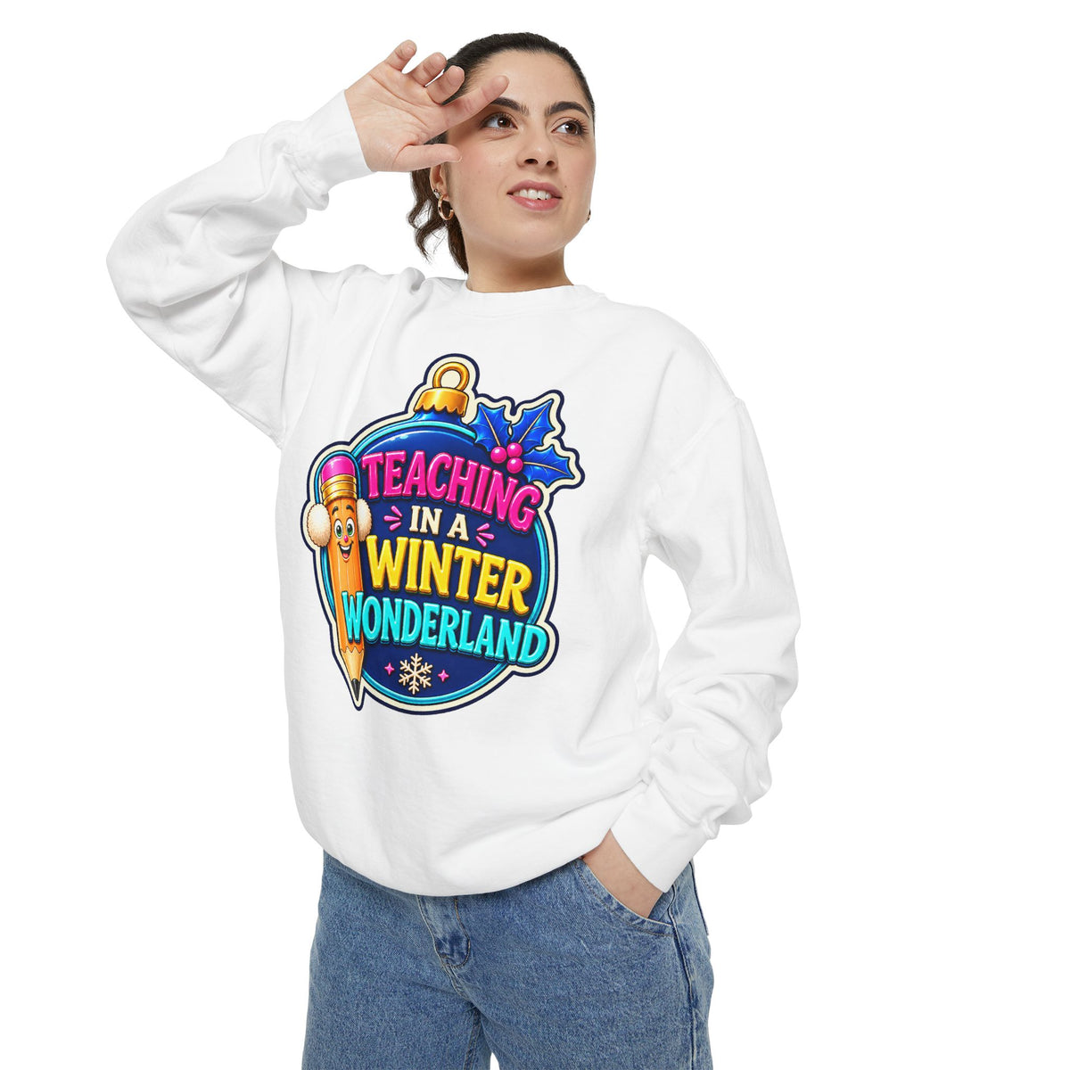 Teaching in a Winter Wonderland Christmas Sweatshirt