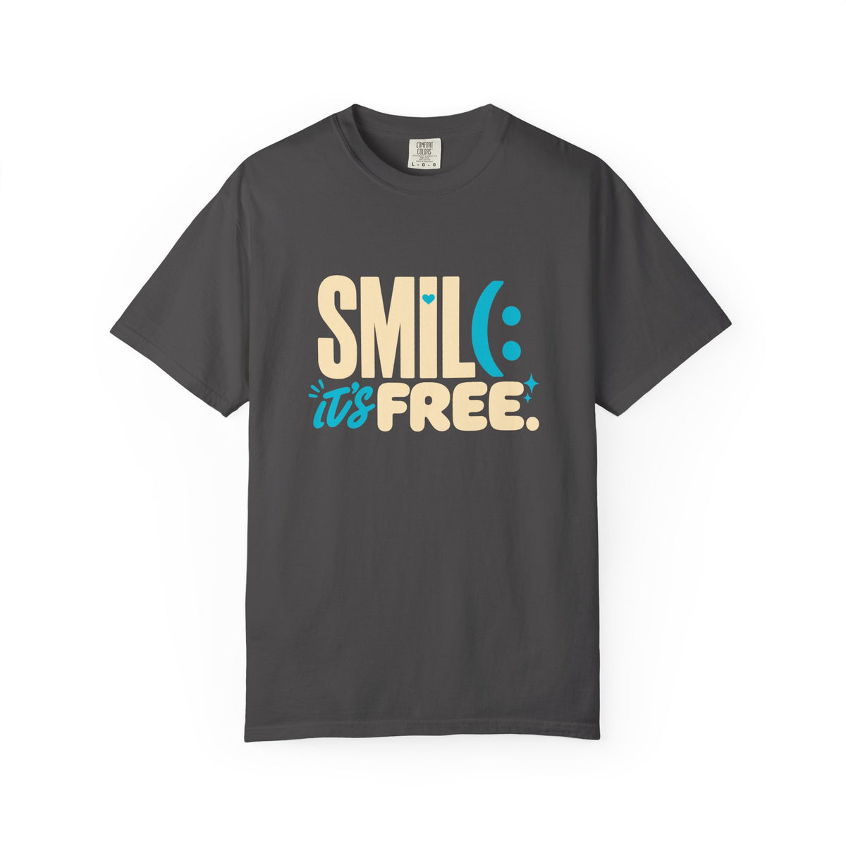 SMILE IT’S FREE! Garment-Dyed Graphic Tee