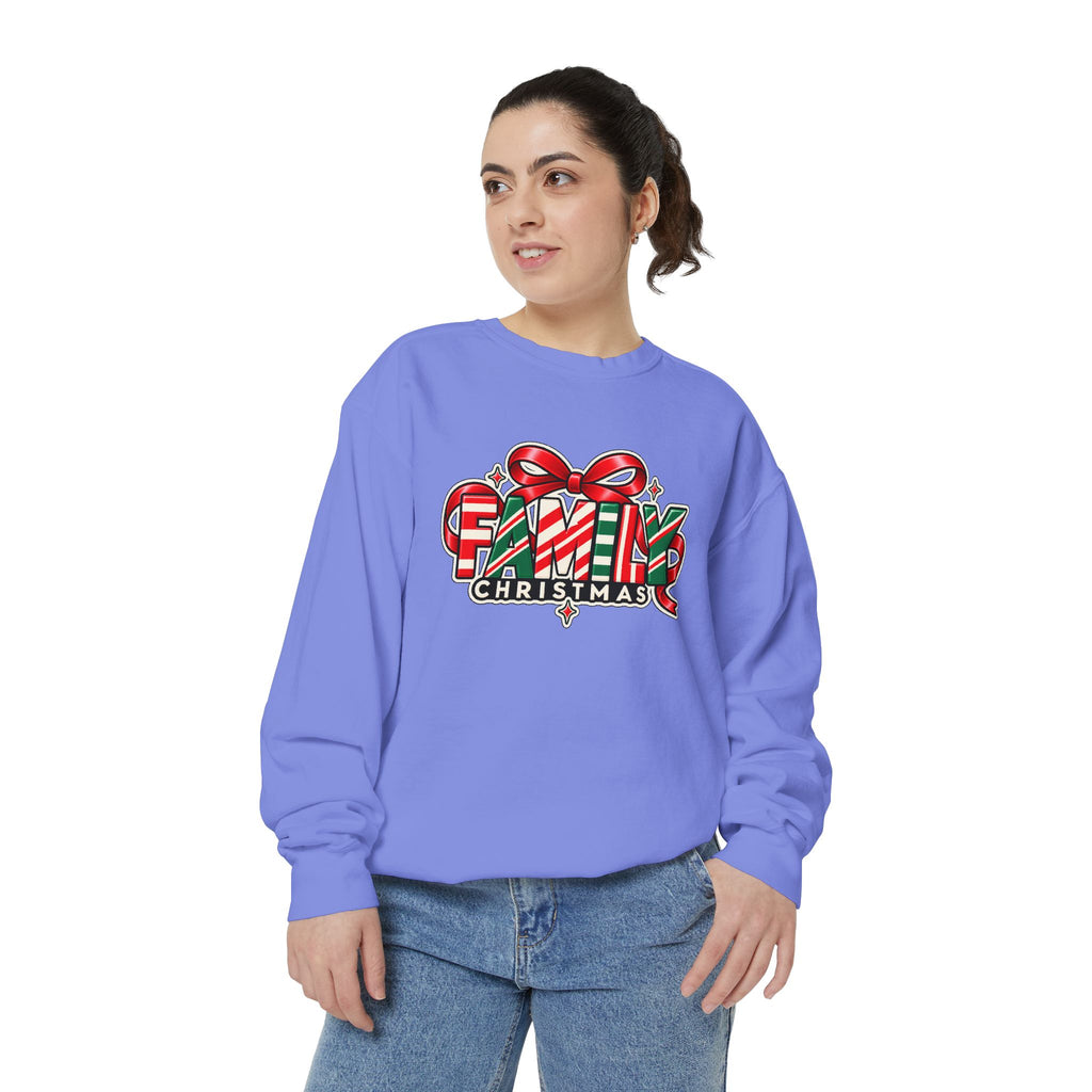 Family Christmas Candy Cane Holiday Sweatshirt