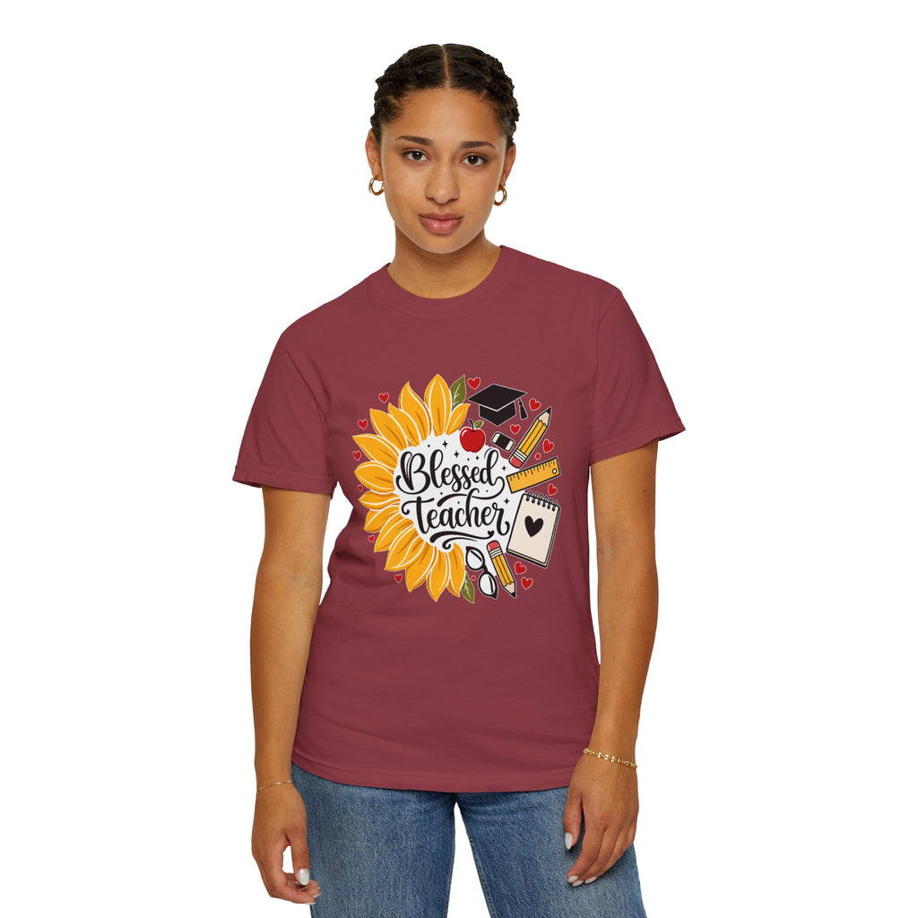 Blessed Teacher Heavyweight Tee 🌻📚✏️