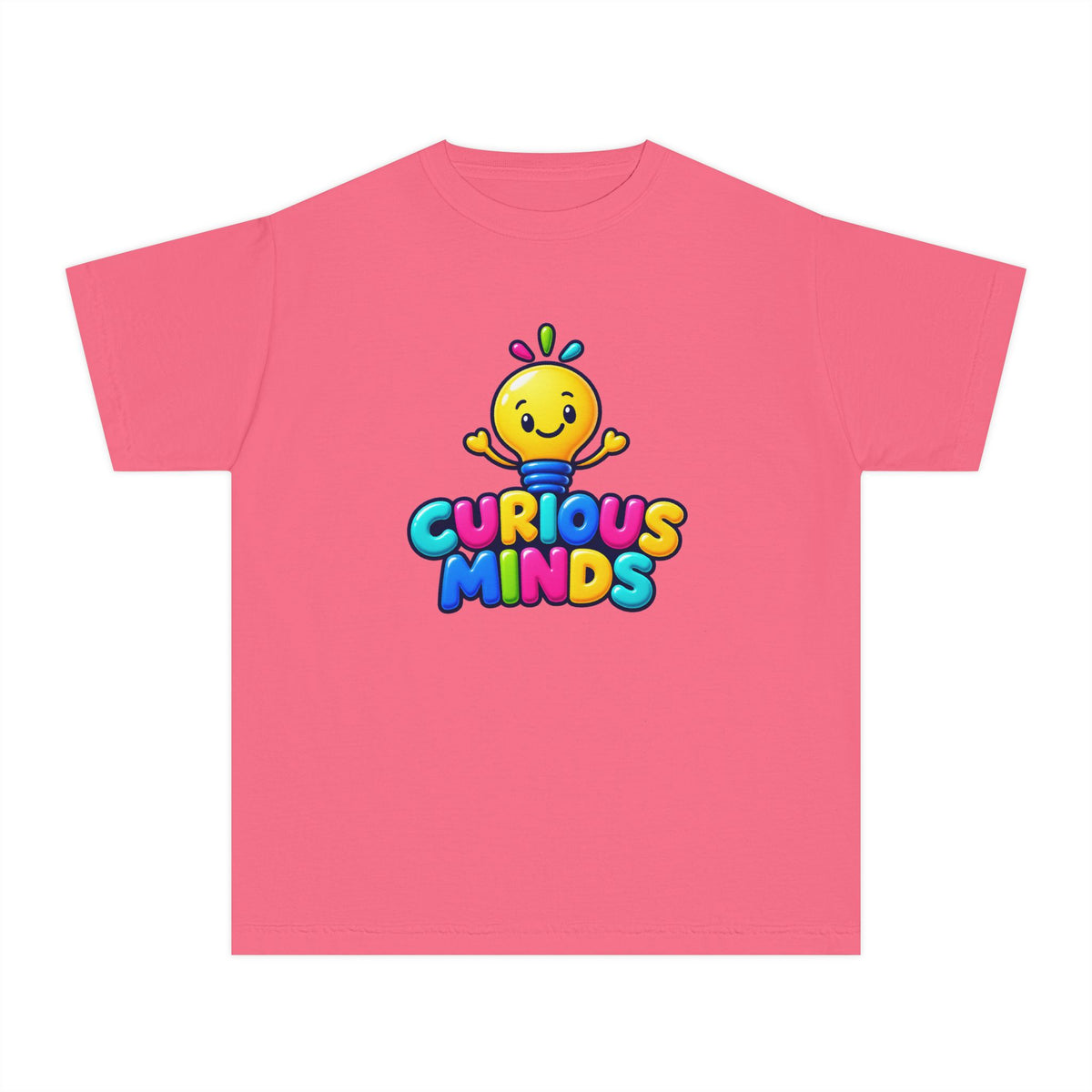 💡 Curious Minds Kids Tee Colorful Happy Character