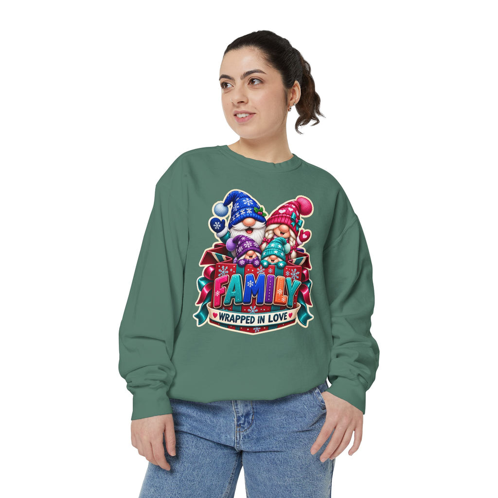 Family Wrapped in Gnome Love Christmas Sweatshirt