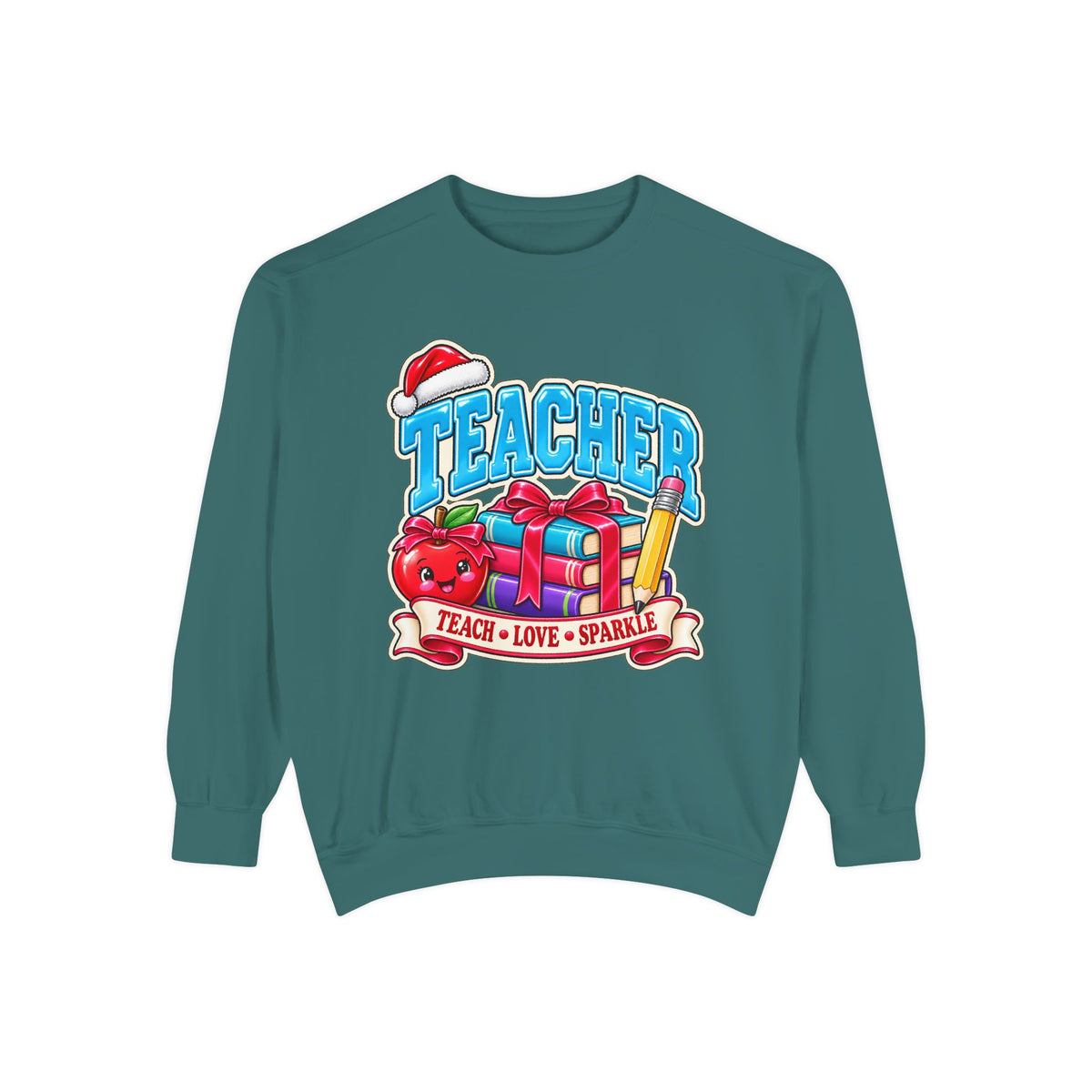 Teach • Love • Sparkle Christmas Teacher Sweatshirt