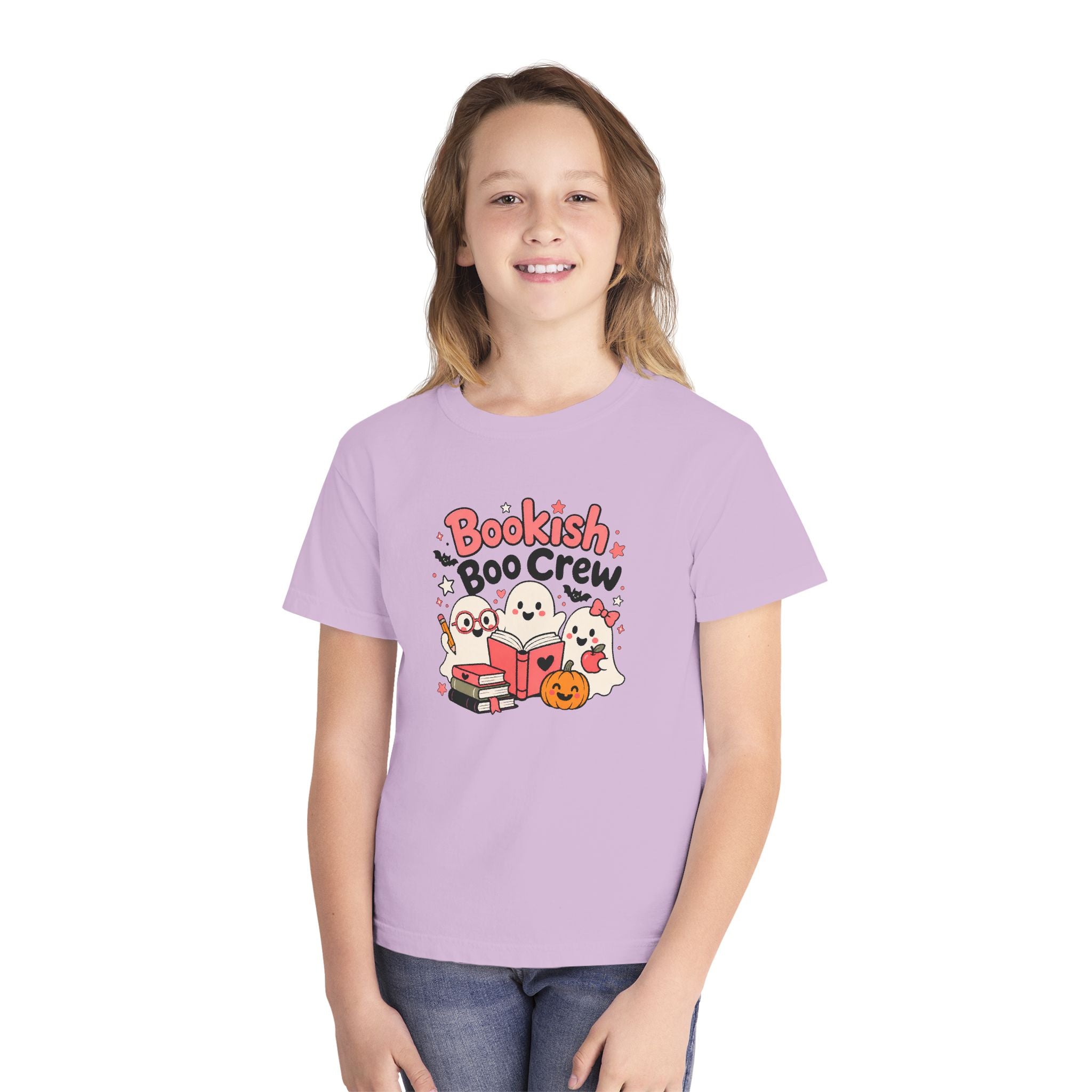 Bookish Boo Crew Youth Halloween Tee 📚👻