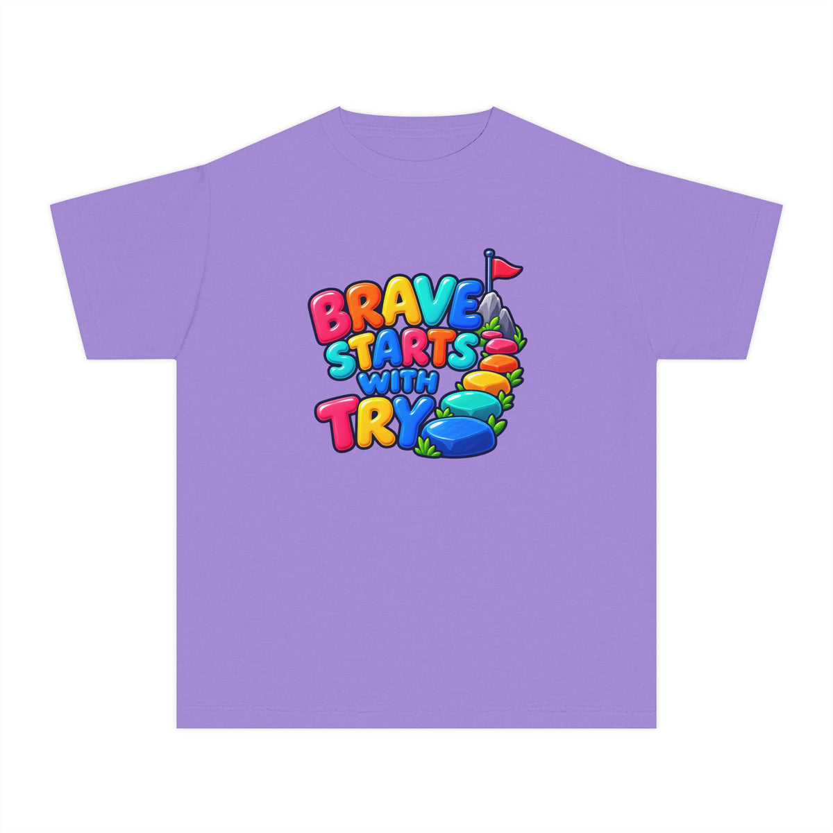 🏔️ Brave Starts With Try Youth Tee